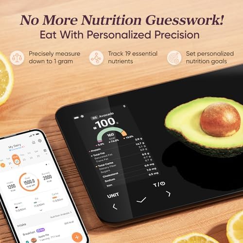 Cosori Smart Food Scale with Nutritional Calculator, USB Rechargeable