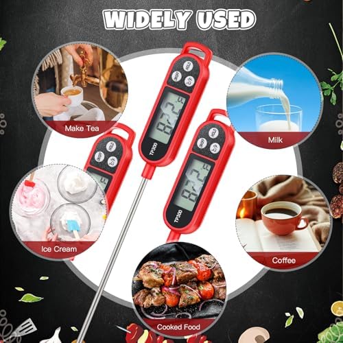 Copkim 6 Pcs Instant Read Meat Thermometer Long Probe
