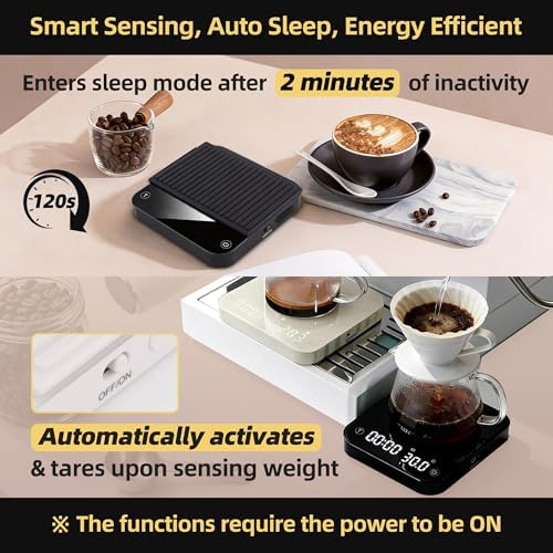 ShanSon Mini Coffee Scale with Timer, 0.1g High Precision Espresso Scale