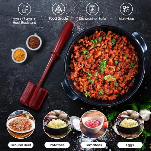 CUNSENR Meat Chopper, Ground Beef Masher, Hamburger Smasher Tool