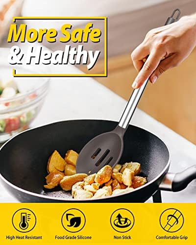 BUNDLEPRO Silicone Cooking Spoons