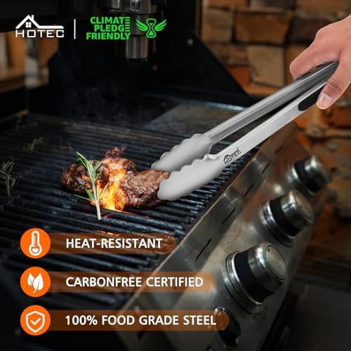 Hotec Stainless Steel Locking Kitchen Tongs