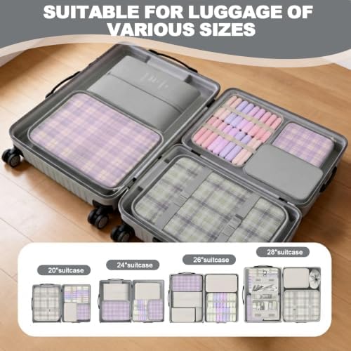 8/9 Set Packing Cubes for Travel, Suitcase Organizer Bags for Luggage