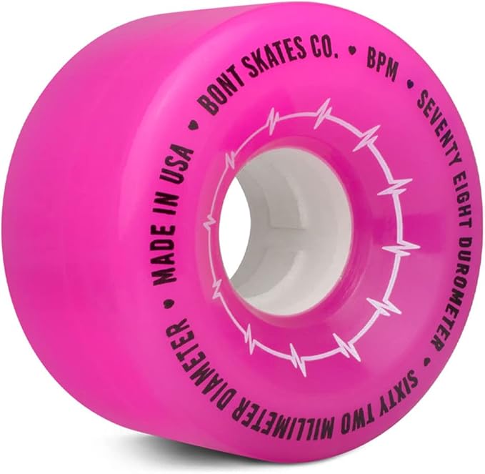 Bont Skates BPM Quad Roller Skate Outdoor Wheels - Suitable for Recreational Skating Asphalt Sidewalk Boardwalk Street - 62x35mm 78A, Made in USA