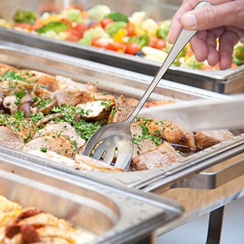LIANYU Stainless Steel 3 Serving Spoons, 3 Slotted Serving Spoons
