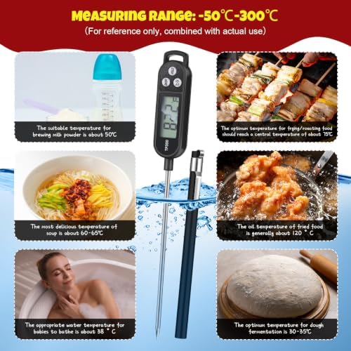 Copkim 24 Pcs Instant Read Meat Thermometer Long Probe