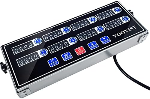 Commercial 8 Channel Digital Kitchen Timer Loud Alarm Cook Timer