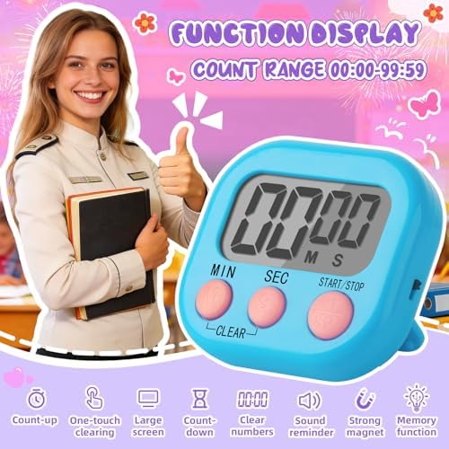 24 Pcs Multi-Function Electronic Timer Small Digital Kitchen Timer Digital Timer
