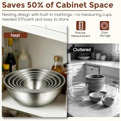 Gronivex Stainless Steel Mixing Bowls Set