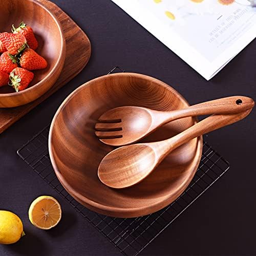 Wooden Spoons for Cooking, GUDAMAYE 10 PCS Wooden Kitchen Utensils Set