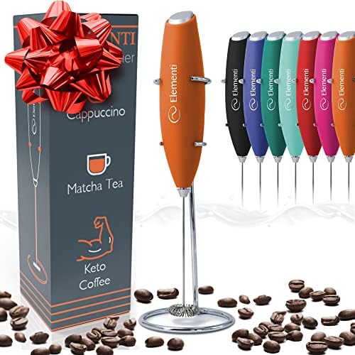 Elementi Portable Milk Frother & Stand – Compact Mixer