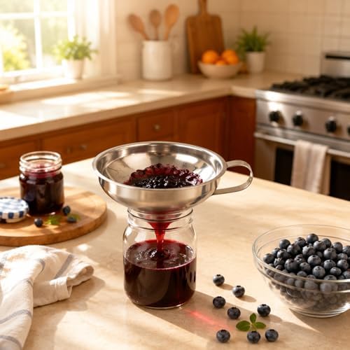 3-Piece Set of Stainless Steel Canned Funnels