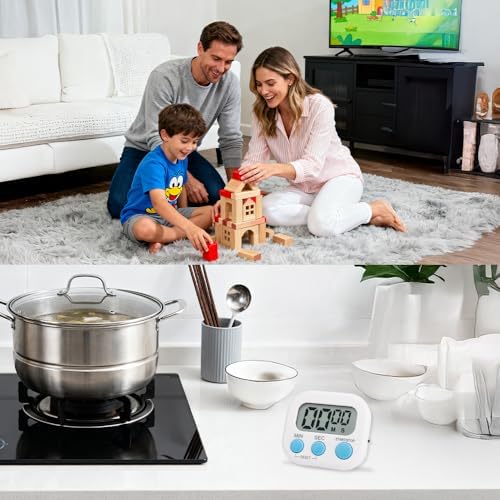 Digital Kitchen Timer, Magnetic Countdown Minute Simple Timer