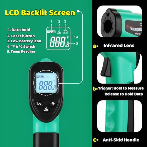 OnniOne Digital Laser Thermometer Temperature Gun