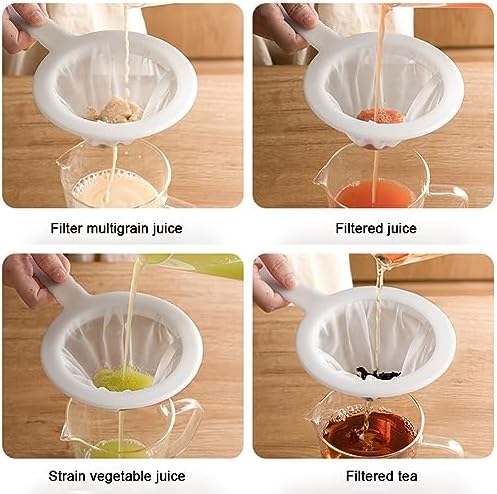 2Pcs Ultra-Fine Mesh Strainer Set, 200 & 400 Micron Nylon Sieve