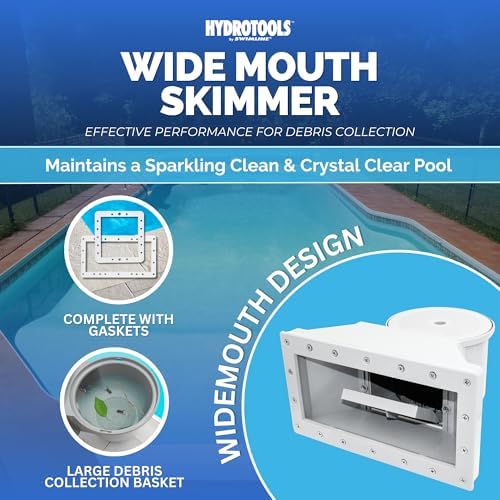 Swimline HYDROTOOLS Standard Wide Mouth Above Ground Pool Skimmer Kit | ABS
