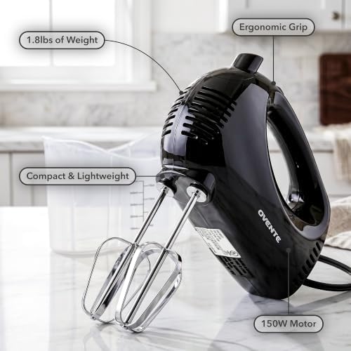 OVENTE 5-Speed Electric Hand Mixer