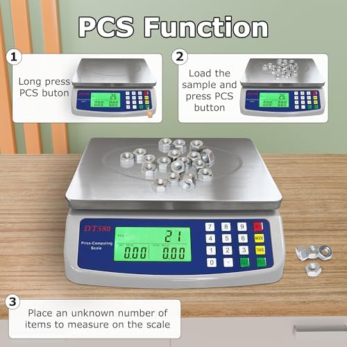 Large Digital Kitchen Scale 40kg/88lb Stainless Steel Price Computing Scale