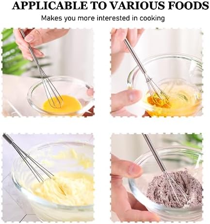 NileHome Mini Whisks Stainless Steel Whisk Set