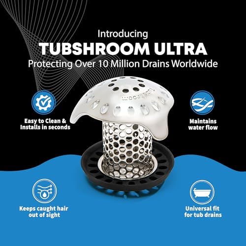 TubShroom Ultra Revolutionary Bath Tub Drain Protector Hair