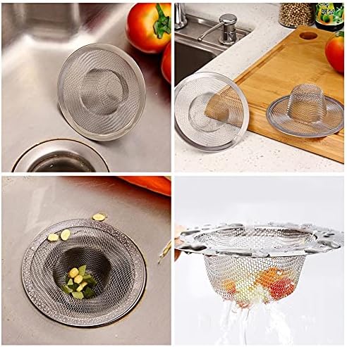 10pcs Mesh Sink Strainer, 2.75" Top/1" Stainless Steel Slop Basket Filter Trap