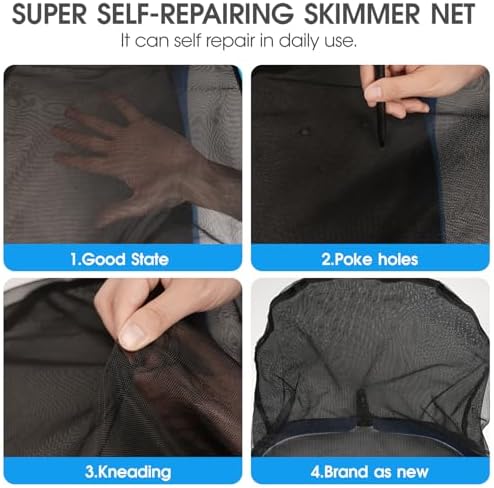 TidyMister Upgraded Full Double Layer Pool Net Rake, 17.5''