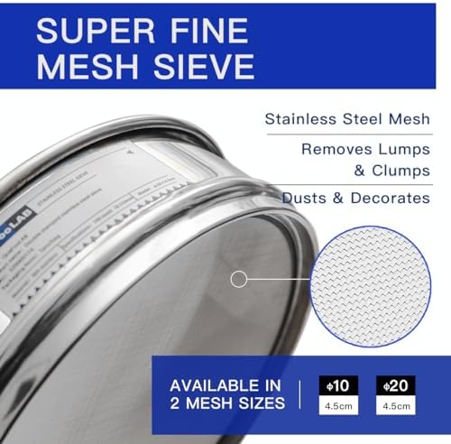 Lab Sieves 60 Mesh, Economy Test Sieve #60 Mesh, 304 Stainless Steel Wire Cloth