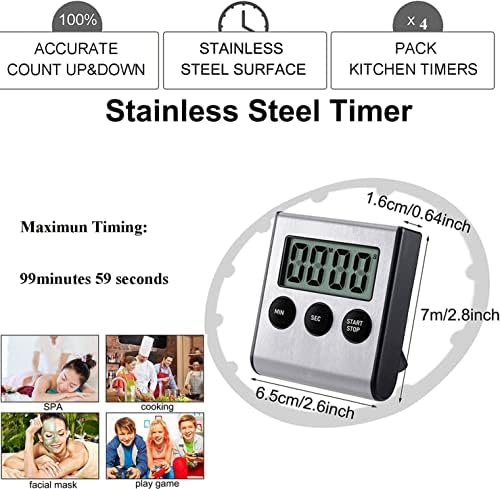 2 Pack Digital Magnetic Countdown Timer