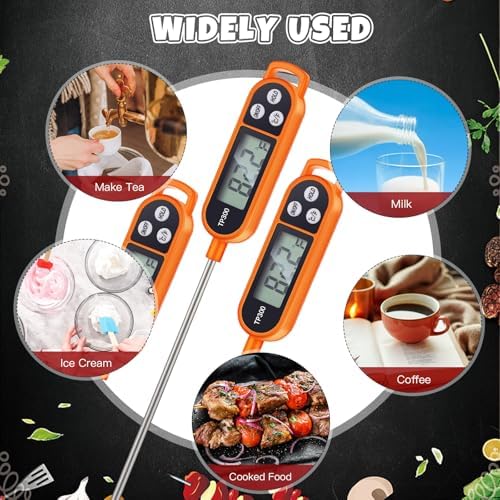 Copkim 6 Pcs Instant Read Meat Thermometer Long Probe