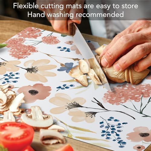 Cut N' Funnel Meadow Designer Flexible Cutting Board Mat