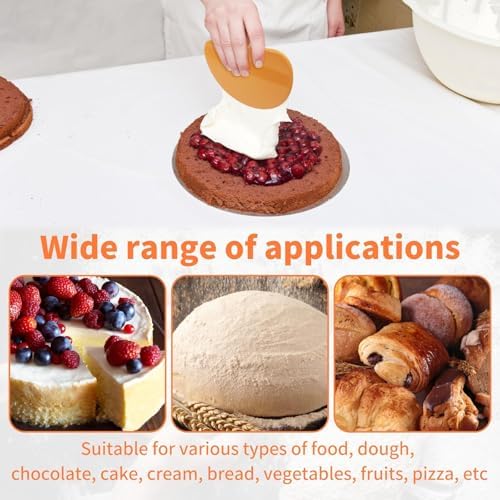 Bowl Scraper 2PCS Silicone Bread Dough Scraper Bowl Spatula Curved Edge