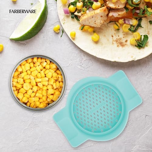 Farberware Classic Can Strainer and Colander, Aqua Sky