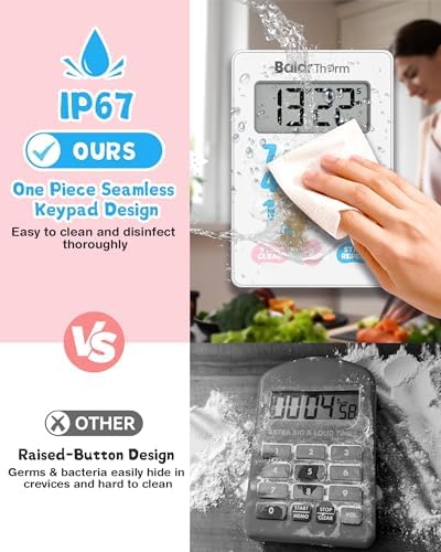 Digital Kitchen Timer, Waterproof Magnetic Countdown Timer