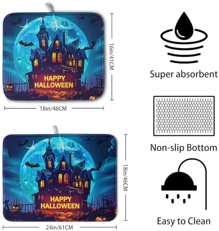 Happy Halloween Dish Drying Mat