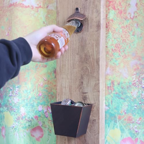16 PCS Wall Mount Bottle Opener Bulk Aged Copper Stainless Beer Opener Mountable