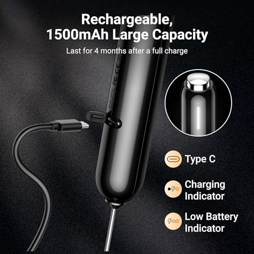 Typhur InstaWhisk Electric Milk Frother - 1500mAh Type-C Rechargeable Handheld
