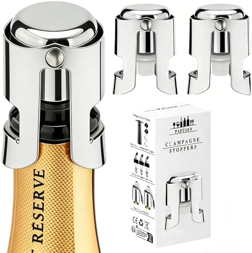 Champagne Stoppers for Bottles, Pafusen 2 Pack Champagne Sealer Stopper