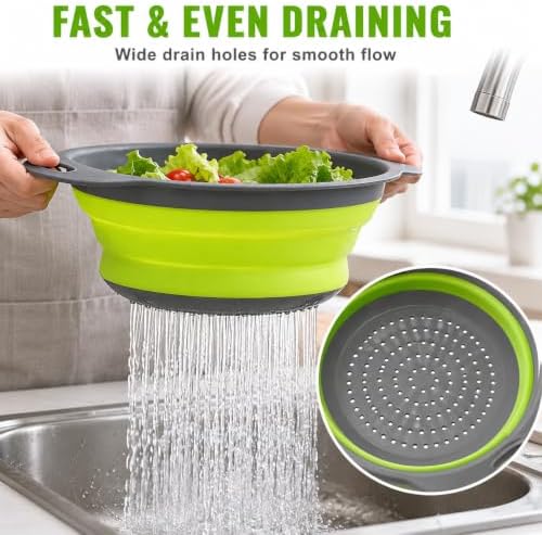 2-Piece Collapsible Colander Set, Large and Medium