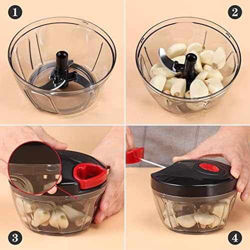 Cambom Manual Food Chopper Vegetable Cutter, Hand String Vegetable Chopper