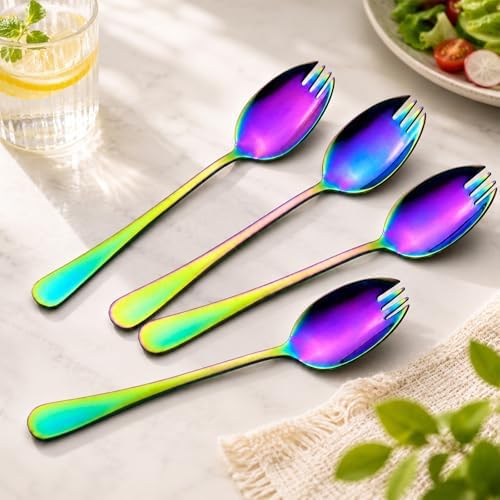 IQCWOOD 304 Stainless Steel Sporks