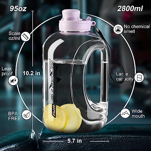 Doseno Large Water Bottle, 95 oz/2.8 L