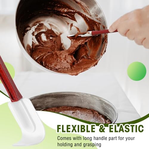 Lounsweer 2 Pcs Heat Resistant Silicone Spatula 10 Inch