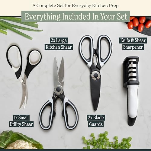Heavy Duty Kitchen Shears With Sharpener