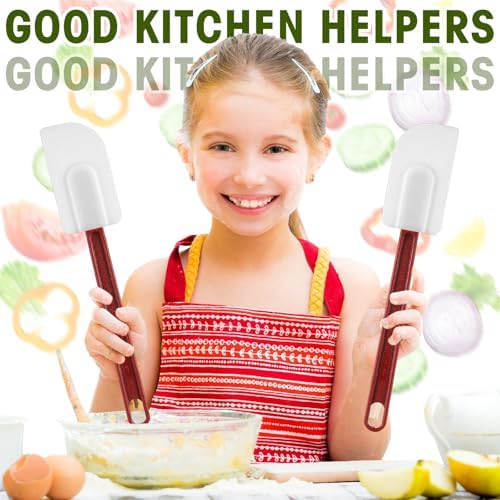 Lounsweer 2 Pcs Heat Resistant Silicone Spatula 10 Inch