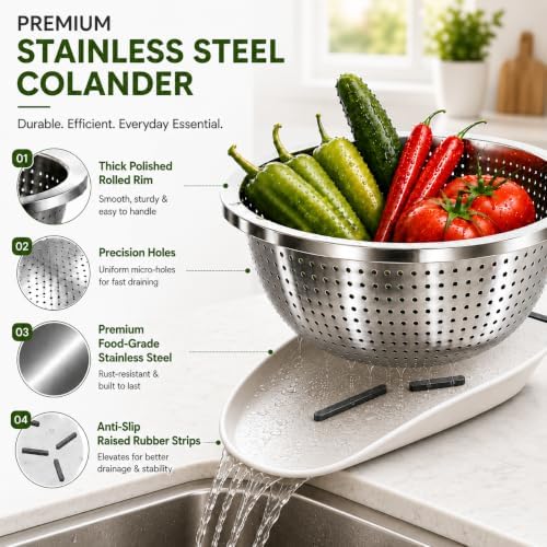 Stainless Steel Colander Set