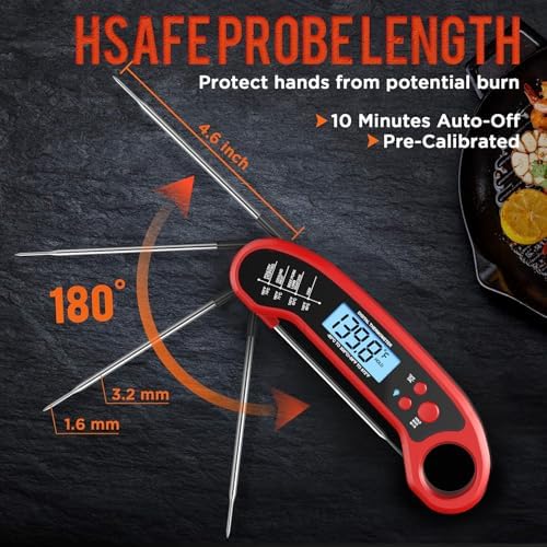 Meat Thermometer Digital, Instant Read Meat Thermometer