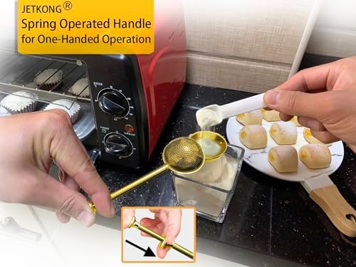 JETKONG Powdered Sugar Shaker Duster Flour Dispenser Shaker