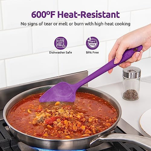 U-Taste Silicone Spatula Set 600°F High Heat Resistant