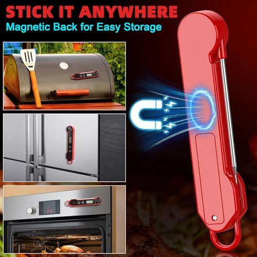 Professional Digital Meat Thermometer Instant Read Waterproof – Folding Probe