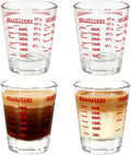 4 Pack Shot Glass Measuring Cup, Espresso Shot Glasses Liquid Heavy, Thick Base